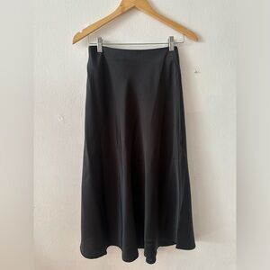 NASTYGAL black satin midi skirt